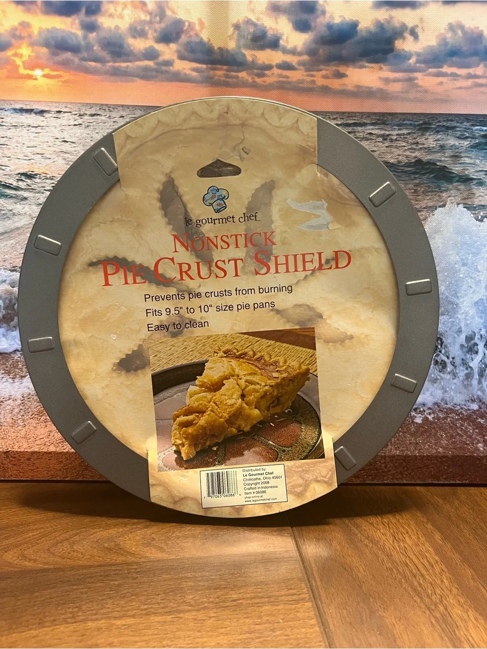 Nonstick Pie Crust Shield - Gray